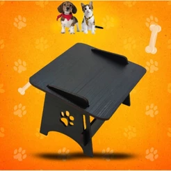 Base Comedouro Bebedouro Para Cachorros e Gatos Elevado Pet MDF