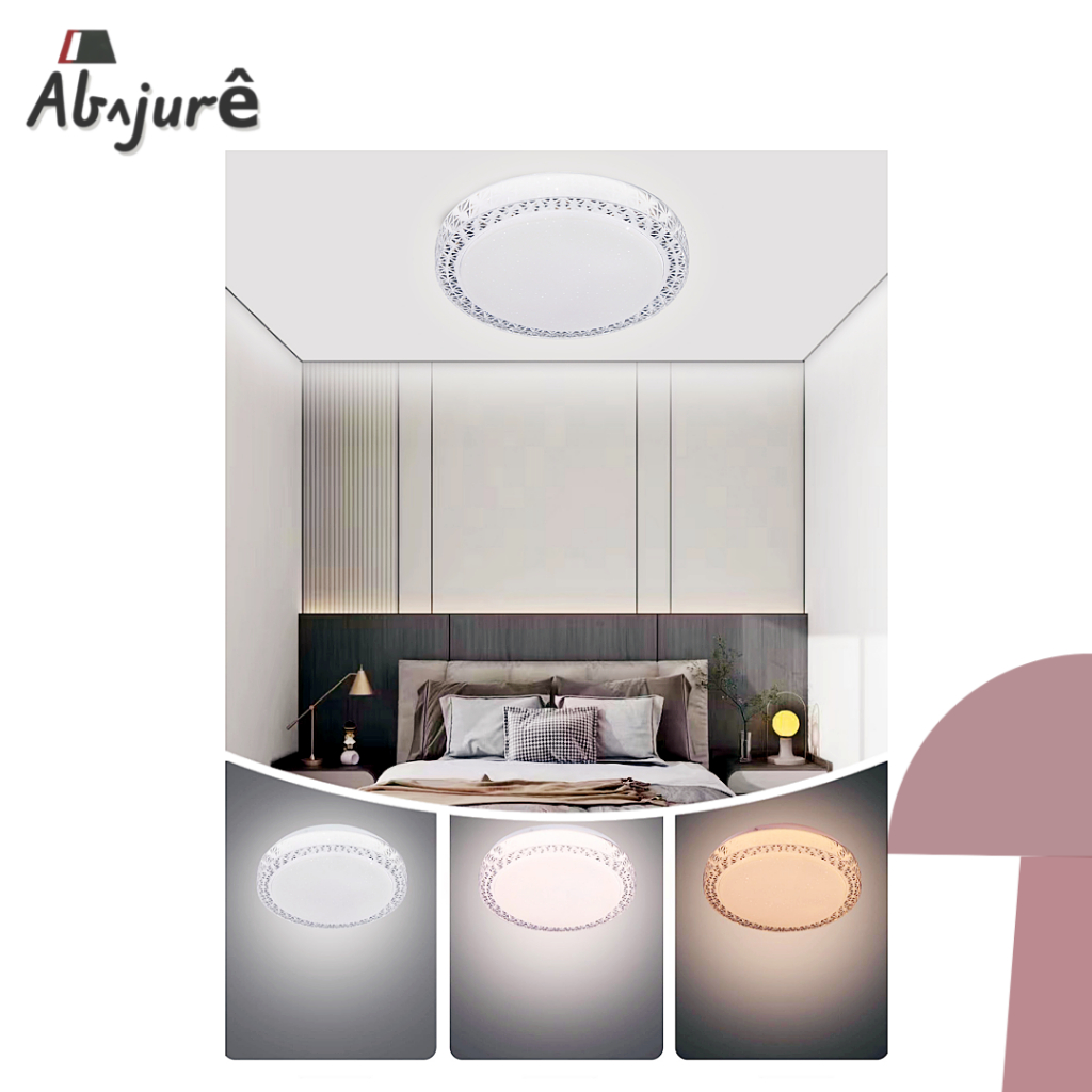 Luminária De Teto Plafon 3 Cores Em 1 20CM Sobreposto 20W Painel Céu Estrelado Pendente Borboleta em Oferta na Shopee