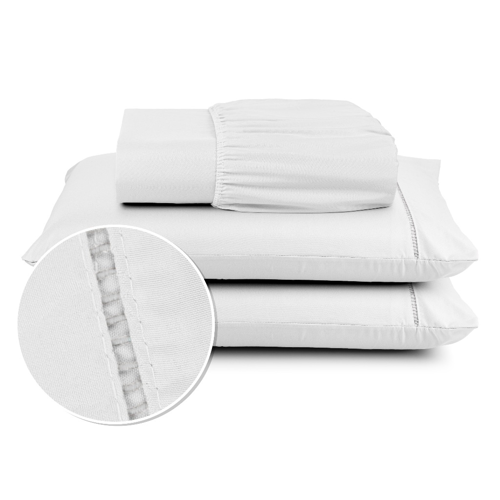 Jogo de lençol 400 fios para Hotel Super Macio com elástico em Oferta na Shopee