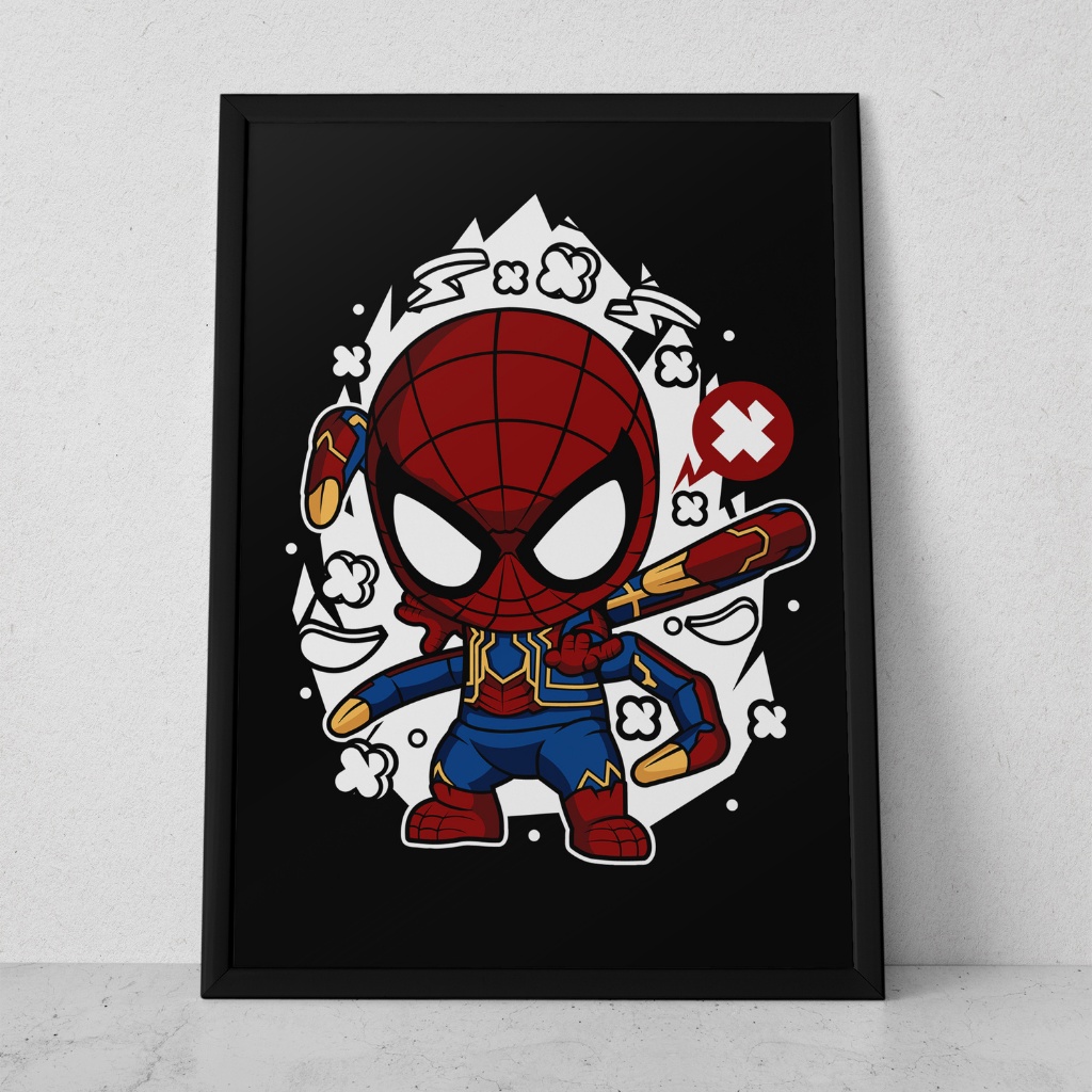 Quadro Decorativo Placa 80x60 mdf alta resolução full hd HOMEM ARANHA FUNKO sala quarto escritório