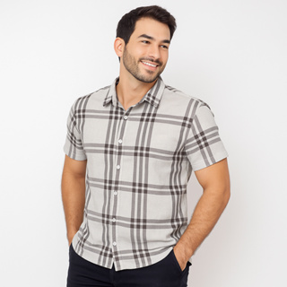 Camisa Masculina Xadrez Slim Fit Manga Curta Varias Cores em Oferta na Shopee