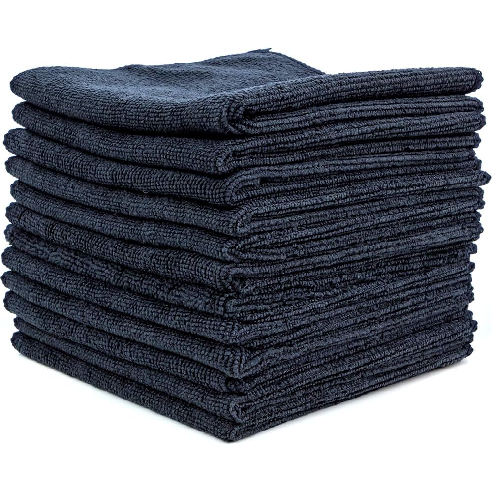 KIT 10 Panos Multiuso Mágico - PRETOS - Microfibra Premium - 35 cm x 35cm - Limpeza Sem Risco - Cozinha - Salão de Bele