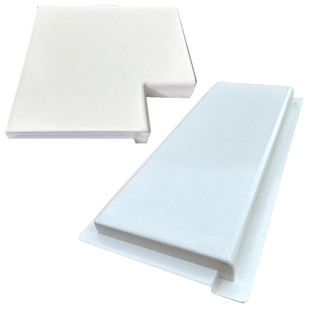 Fôrma 3d Para Fazer Borda De Piscina Grega 50x25 Abs 2mm Molde de Borda Grega de Piscina + Canto