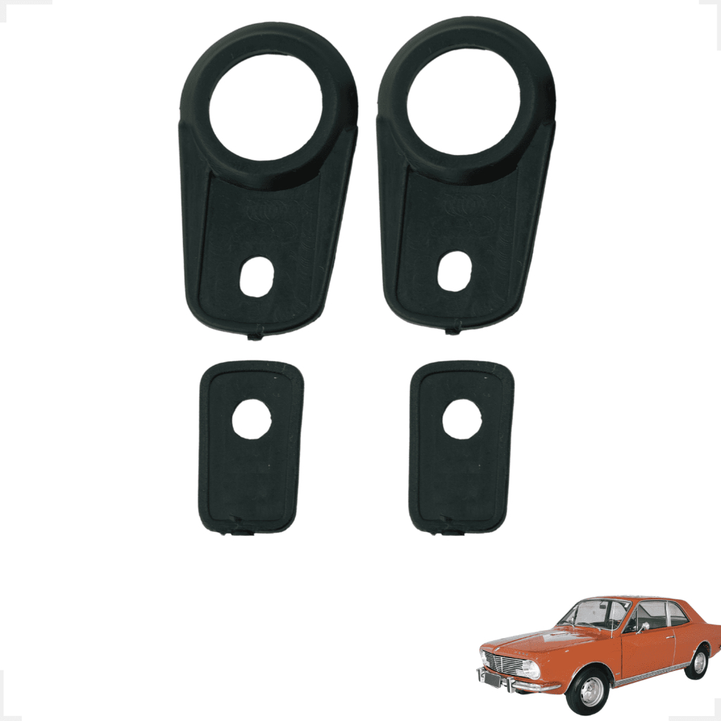 Borracha Calco Maçaneta Corcel Belina I 69 - 77 KIT c/4 Peças