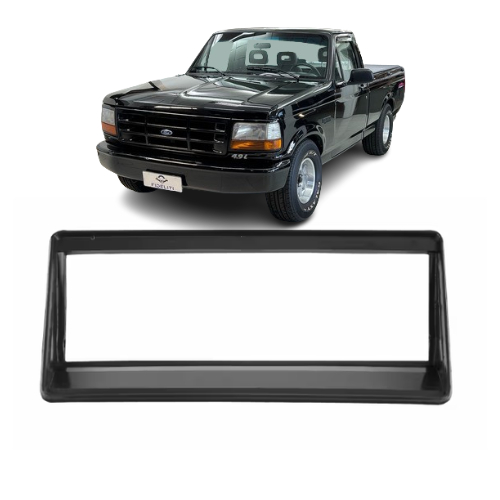 Moldura Painel Contra Frente Para Rádio 1 Din Ford F1000 Bosch Vazada - Preto - Permak Cod. 89