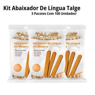 Kit 300 Un Abaixador de Língua Palito de Madeira Talge em Oferta na Shopee