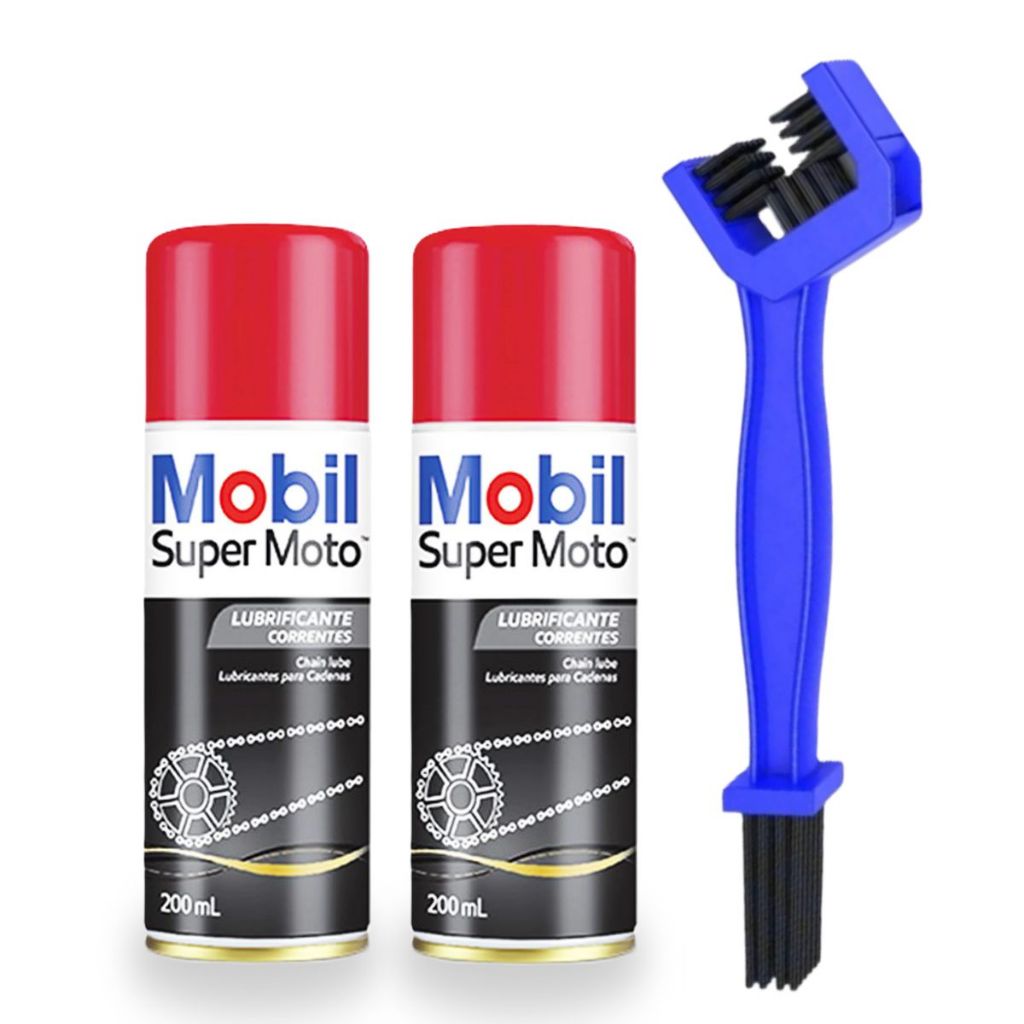 Kit Lubrificantes de Corrente Mobil + Escovinha de Limpeza em Oferta na Shopee