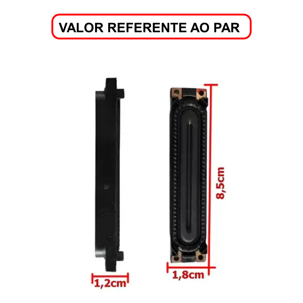 Kit 2 Alto Falantes - 6R x 10W (85x18mm) CH-8518 - UN40F5200AG / Un32f4300 / UN40F5500 / UN46F6400