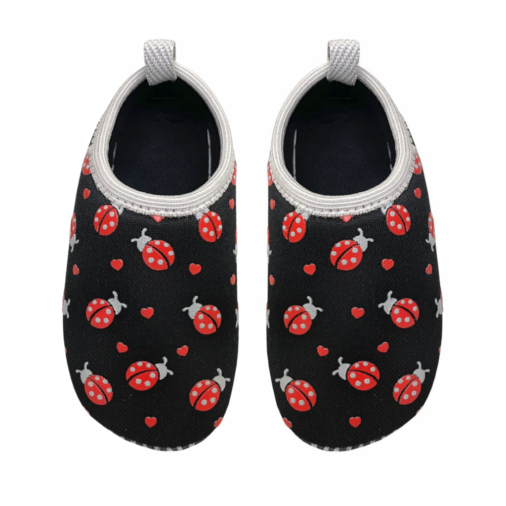 Sapatilha Infantil Menina Joaninhas Ladybug Antiderrapante Conforto Meia Calce Fácil Magicc S108