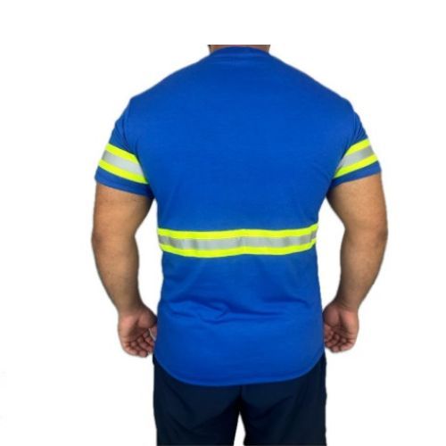 Camisa S/manga Malha Obra Uniforme Faixa Refletiva Verde 54