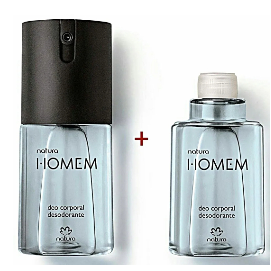 Natura Homem Desodorante Spray Corporal 100ml + Refil 100ml
