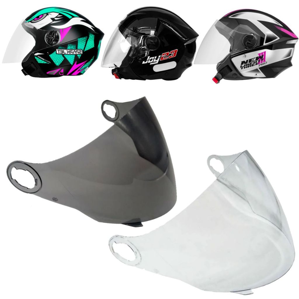 Jogo de Viseiras Capacete New Liberty 3 Pro Tork Cristal e Fumê em Oferta na Shopee