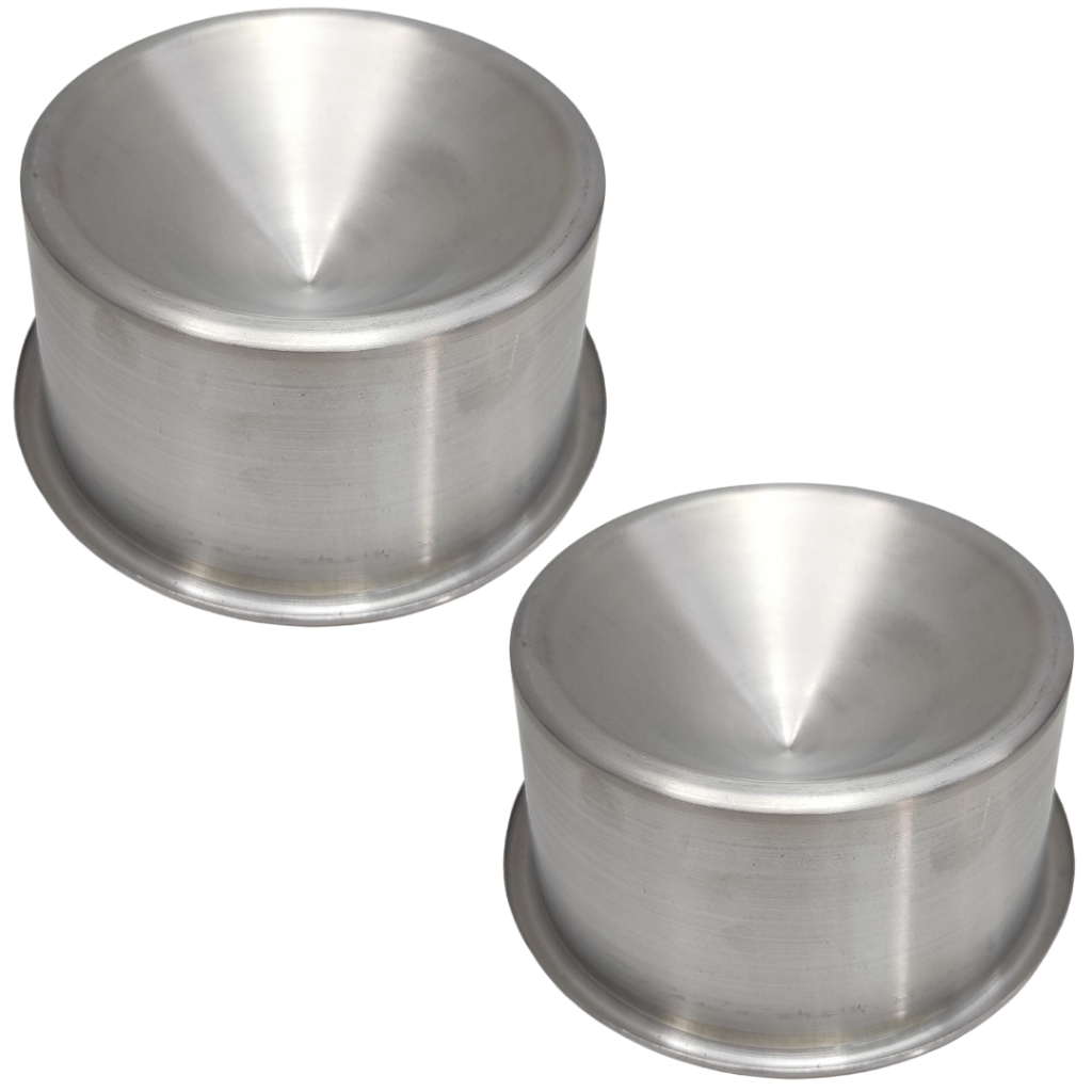 Kit 2 Comedouro Alumínio Polido Alto Elevado Ergonômico Para Gatos 250ML em Oferta na Shopee