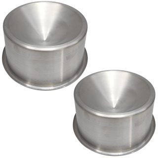 Kit 2 Comedouro Alumínio Polido Alto Elevado Ergonômico Para Gatos 250ML em Oferta na Shopee