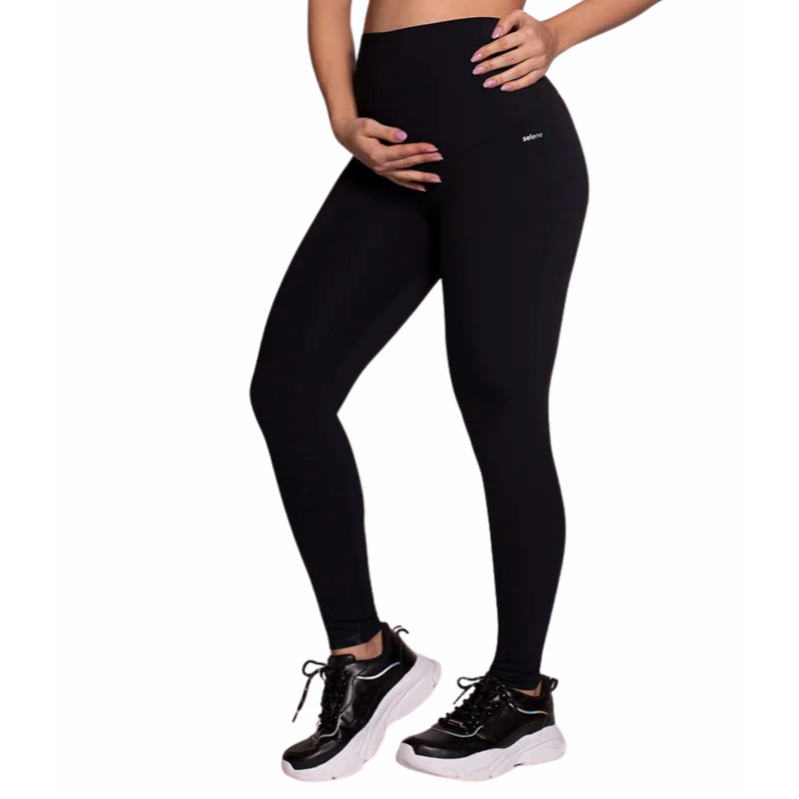Calça Legging Gestante Selene Grávida Original Sem Costura Cintura Alta