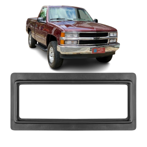 Moldura Painel Contra Frente Para Rádio 1 Din Chevrolet Silverado 1997 - 2001 - Preto - Permak Cód. 89/D