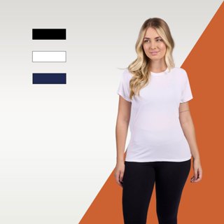 Camiseta feminina básica corrida academia toque gelado dry fit em Oferta na Shopee