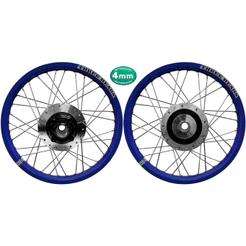 Par Roda Three Heads Azul Disco ou Tambor Diamantado Fan 125 09 Raios 4mm Cromado