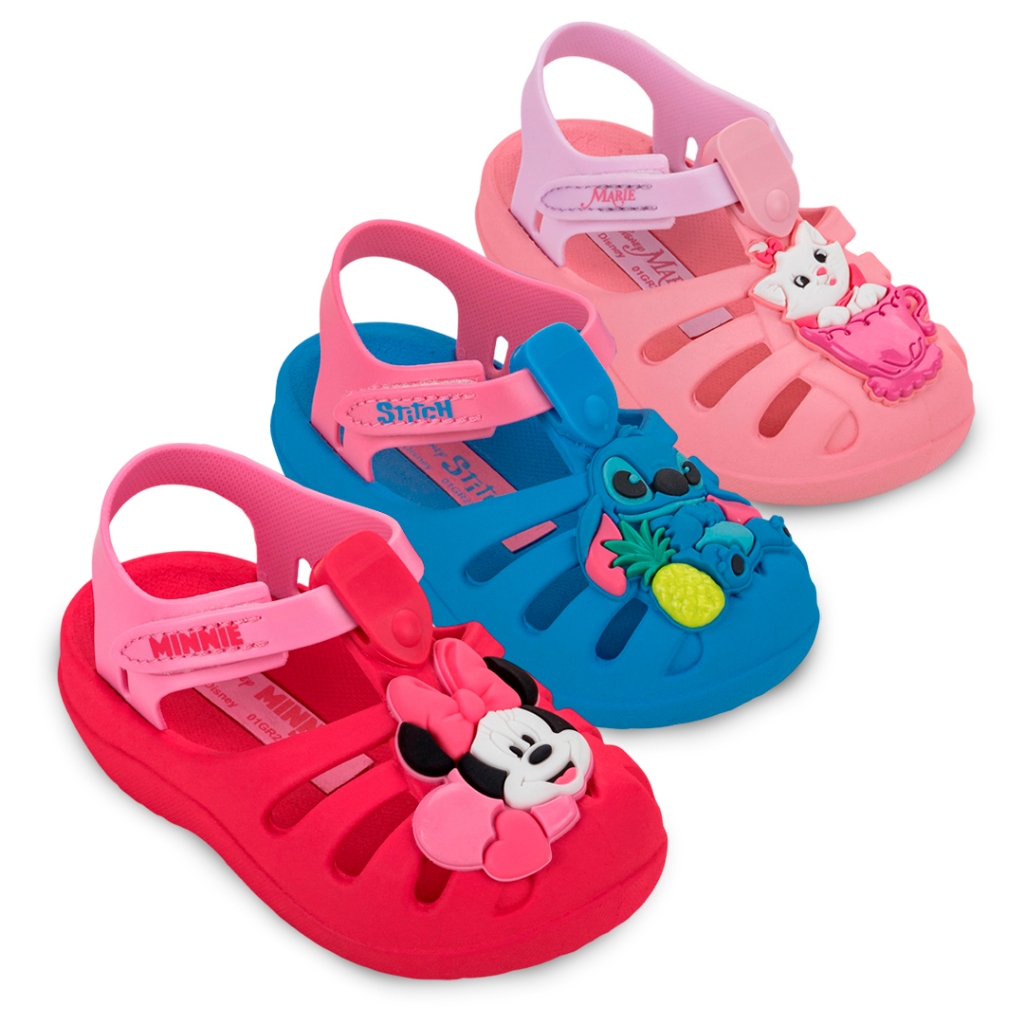 Sandalia Babuche Menina Disney Minnie Gata Marie Grendene 22303 - Baby & Kids Fashion