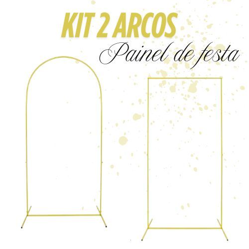 kit 2 Arcos Painel Romano + Retangular Suporte Desmontavel Arco Festa Decoração 2x1