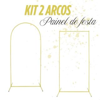 kit 2 Arcos Painel Romano + Retangular Suporte Desmontavel Arco Festa Decoração 2x1 em Oferta na Shopee