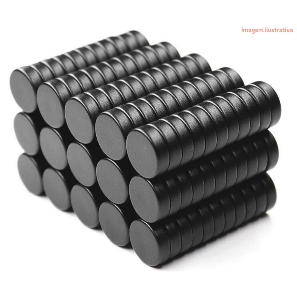Imã Redondo Preto - pacote com 20 unidades - 18mm em Oferta na Shopee