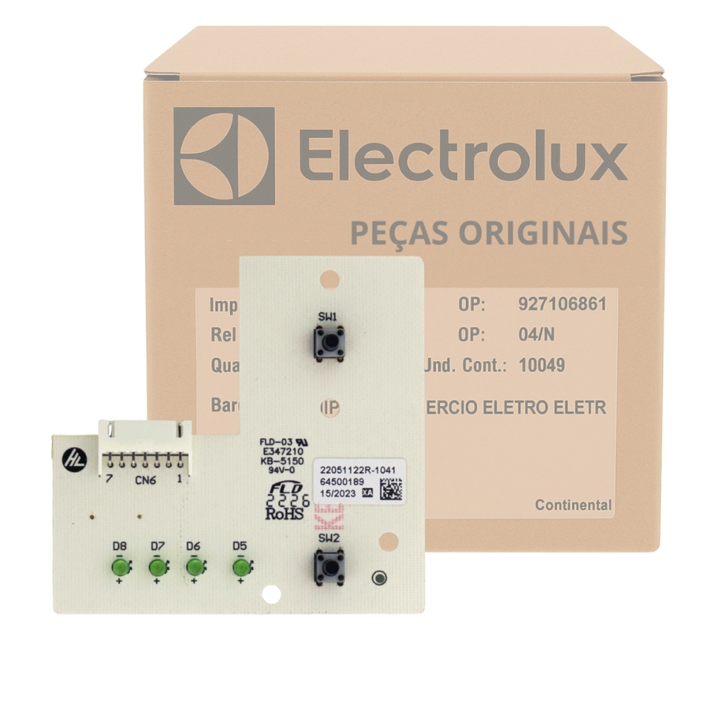 Placa Interface Electrolux original 64500189 Exclusiva Para a Lavadora Modelo Lte09