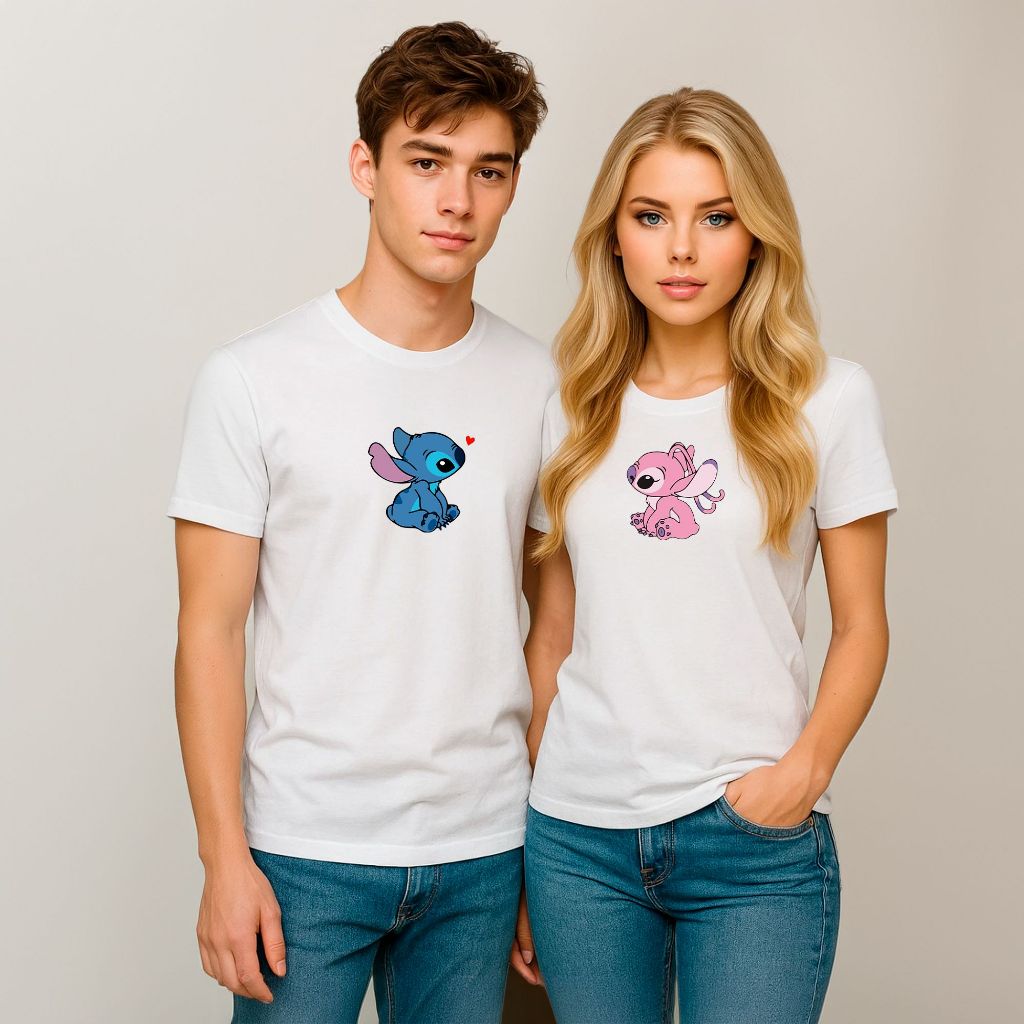 Camiseta unissex Stich blusa Unitaria ou Casal filme Lilo e Stich camisa DISNEY premium PROMOÇÃO