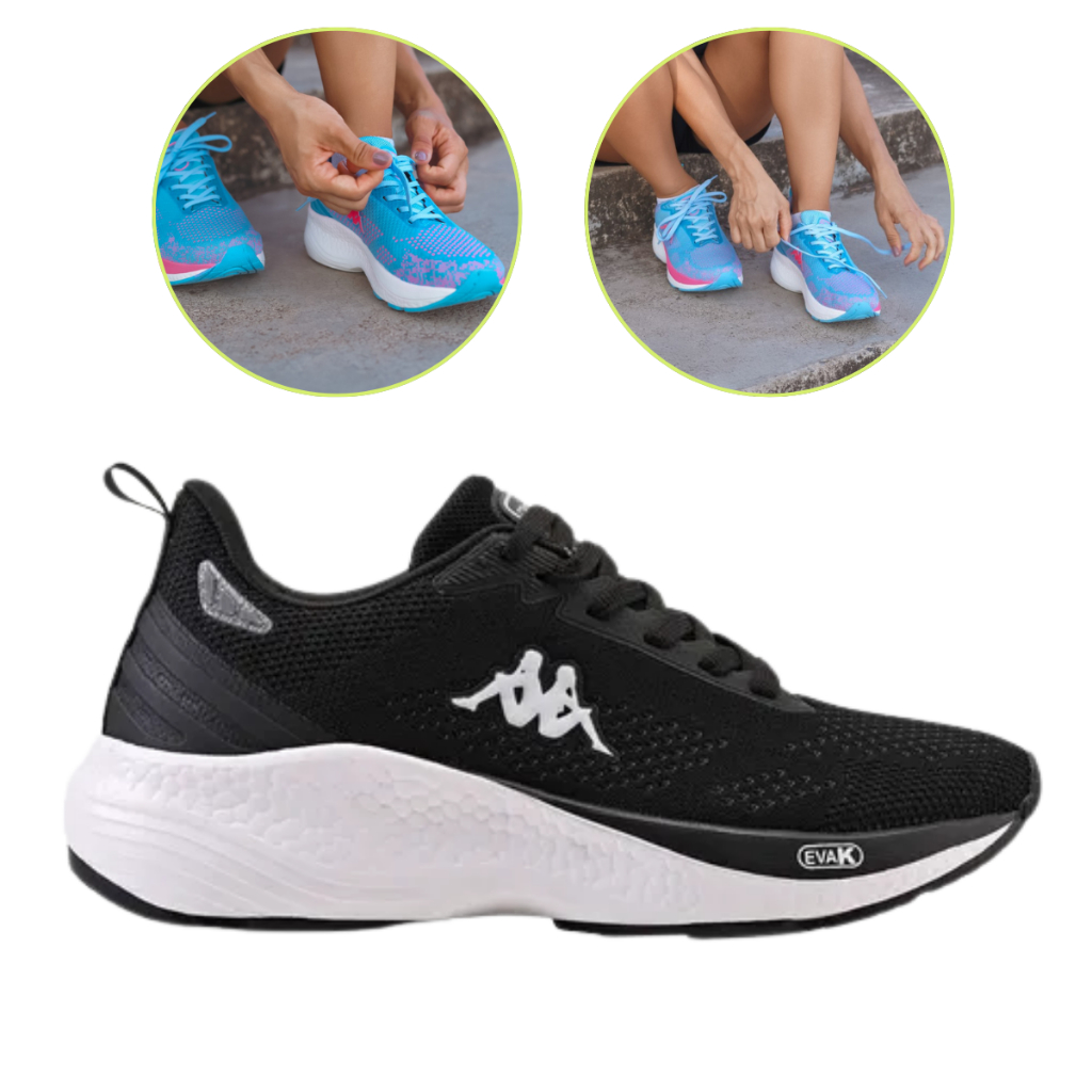 Tênis Feminino Kappa Pulse Originial Casual Confortável Macio - Sports & Outdoors