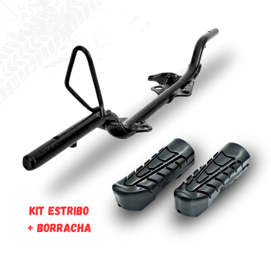 Estribo Com Borrachas da Pedaleira Titan Fan 160 150 125 2014 Até 2025 Cromoforte em Oferta na Shopee