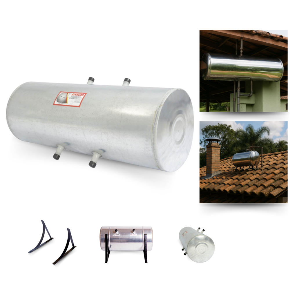 Cilindro P/ Serpentina Galvanizado 100 Litros + Suporte Cod 29