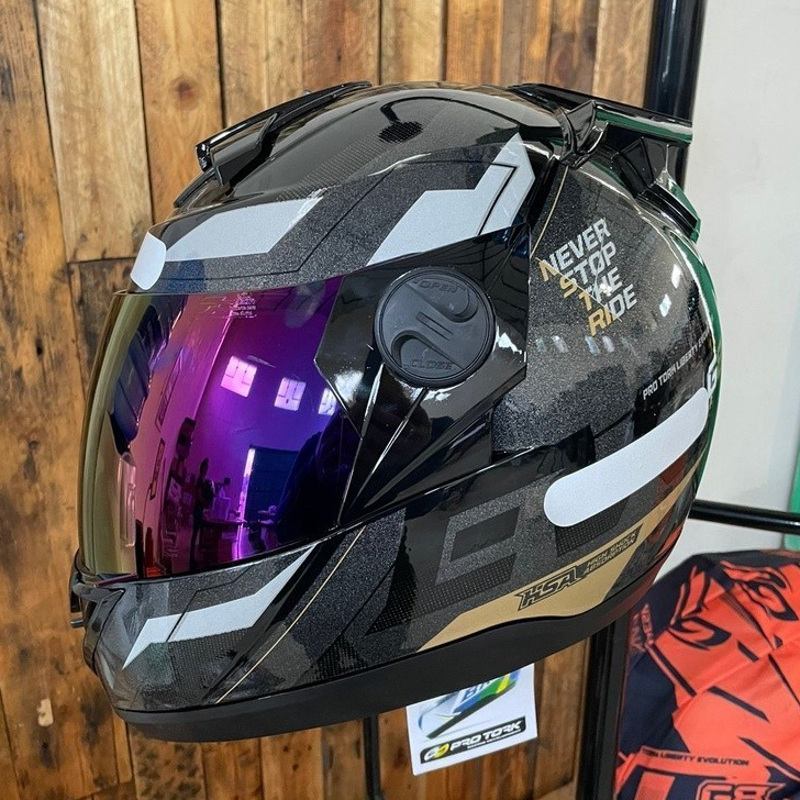 Capacete Moto Fechado Pro Tork G8 Evo Com Viseira Cristal Mais Viseira Camaleão Resistente