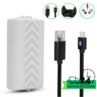 Bateria Para Controle Xbox Séries S X 1200mah Cabo Carregador 3 Metros em Oferta na Shopee
