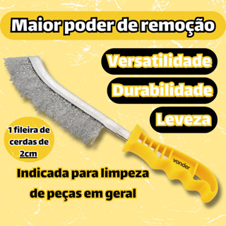 1 Escova de Aço Com Cabo Limpar Grelha Churrasqueira, Uso Geral, Limpeza Pesada em Oferta na Shopee