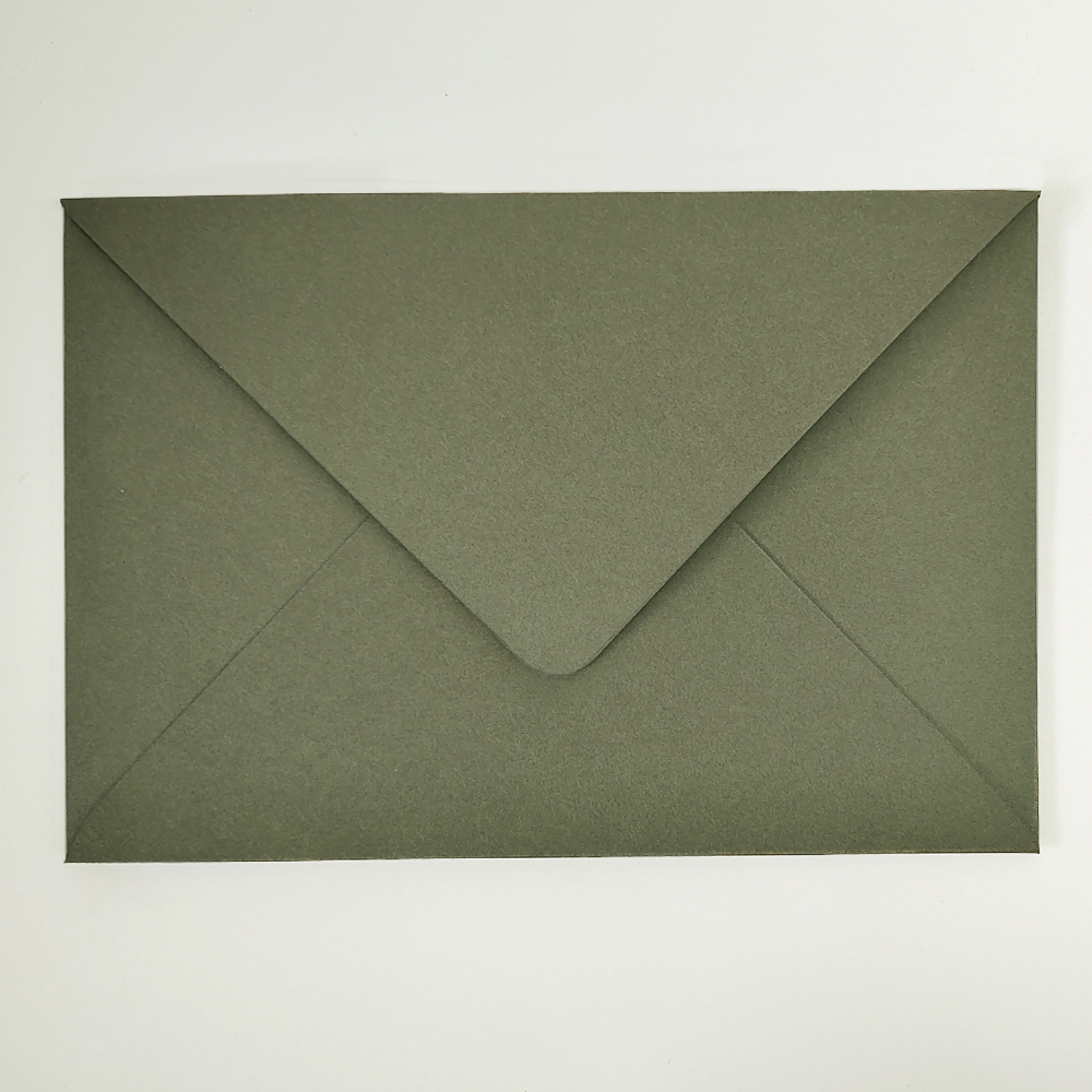 Envelopes HORIZONTAL 15x21 para convite de casamento verde Oliva - 180g papel grosso de qualidade