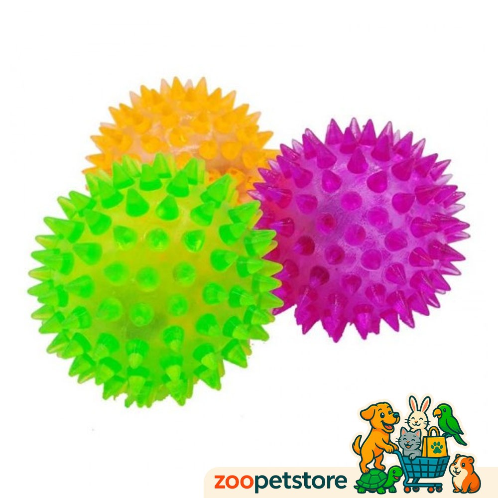 Brinquedo Bola Ouriço Interativa Led Cravos Cães Gato