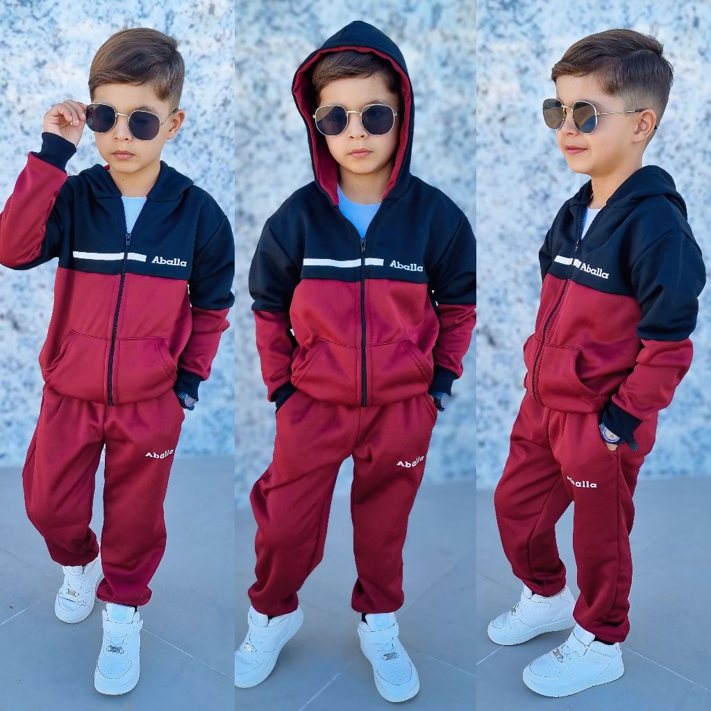 Conjunto Moletom Infantil Masculino Look Confortável para o Inverno
