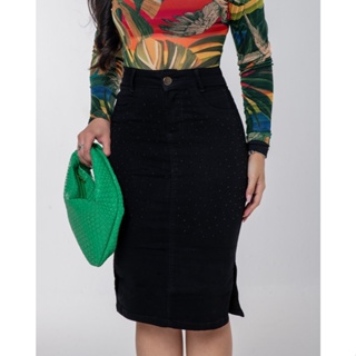 Saia Preta Estampada | Conforto e Estilo 7PALLAS em Oferta na Shopee