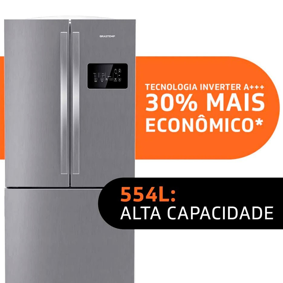Geladeira Brastemp Frost Free French Door A+++ 554 Litros - BRO85AK - Home Appliances