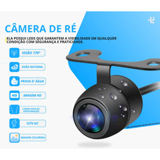Camera D Ré Visão Noturna Colorida Automotiva 36 em Oferta na Shopee