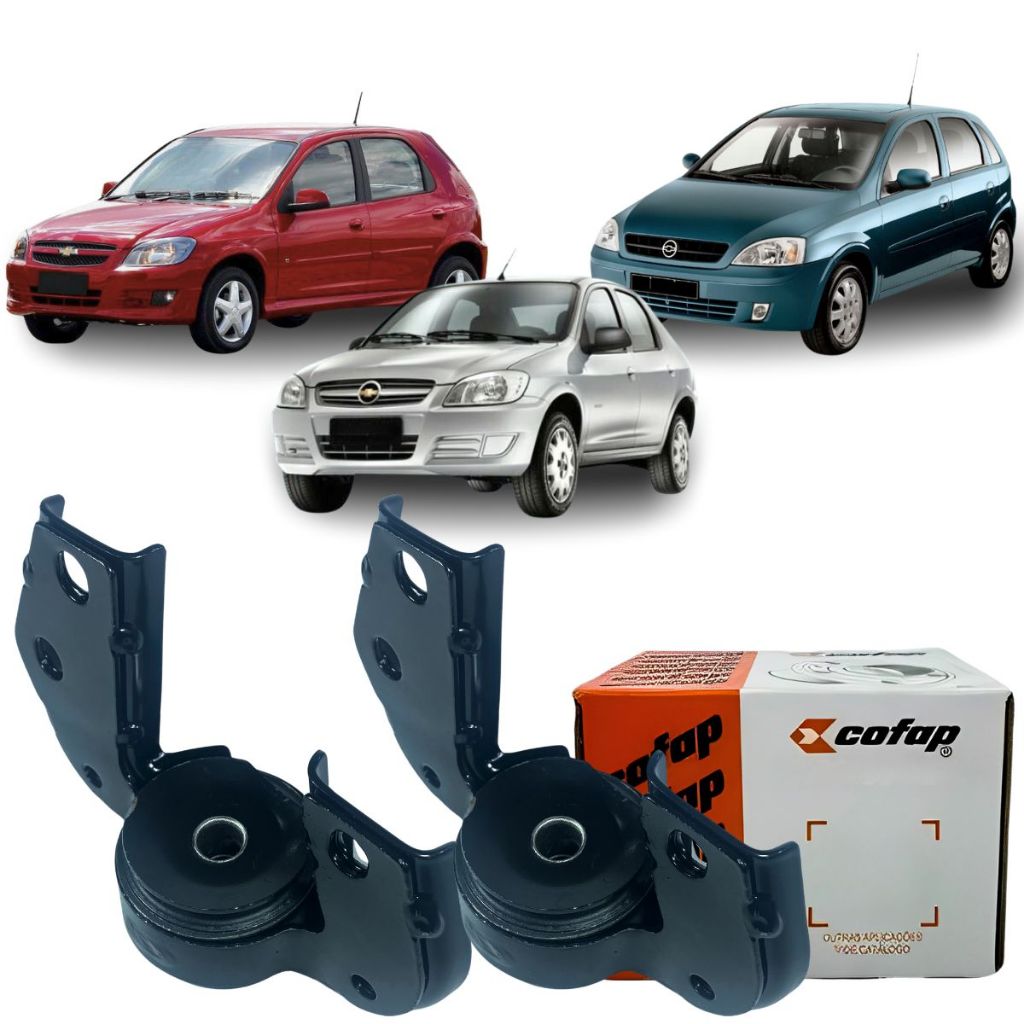 Par Suporte Barra Tensora Morceguinho Cofap Gm Celta Corsa Prisma Morcego 1.0 1.4 1.8 8v 2001 á 2016