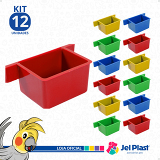 Comedouro para Pássaros Aves Coxinho Lateral 30ml Jel Plast em Oferta na Shopee