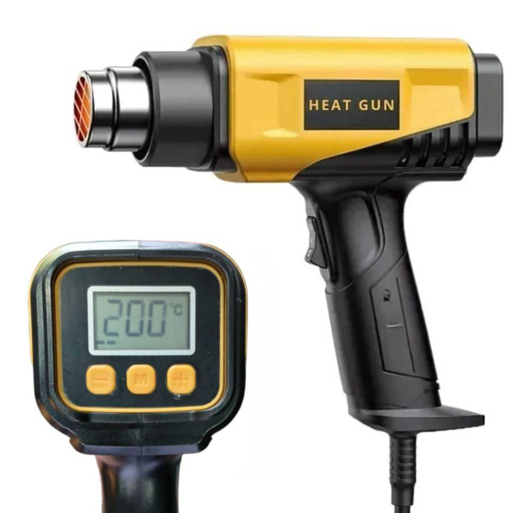 Soprador Termico Ar Quente 220V 1200W Com Painel Digital Bicos Direcionadores Temperatura Ajustável