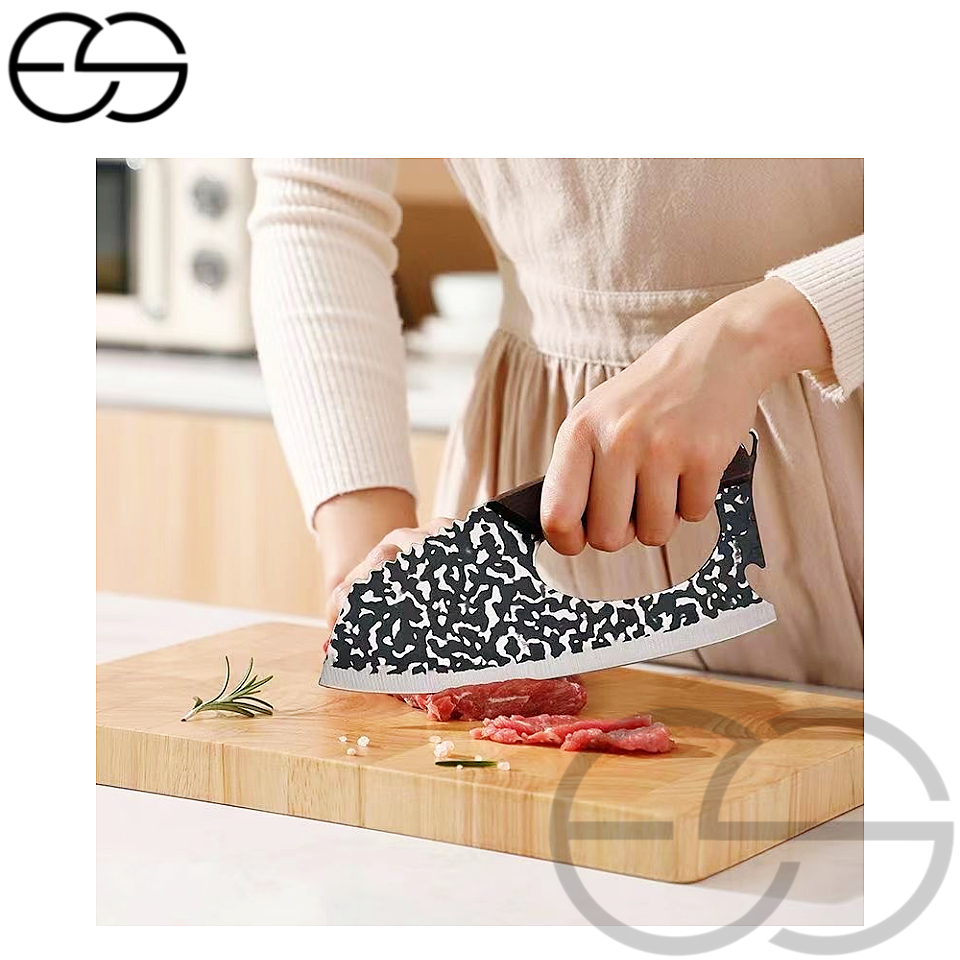 Imagem Cutelo inox Profissional Cabo King Design que Economiza Trabalho Artesanal Churrasco Cozinha ES