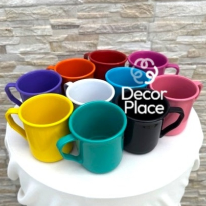 Kit 30 Canecas 375ml de Plástico Para Festas Crianças Merenda Cantina Escola Creche Colorida em Oferta na Shopee