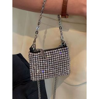 Bolsa mensageiro de corrente feminina High-End sensação nicho cravejado de diamantes bolsa para celular Mini bolsa peque