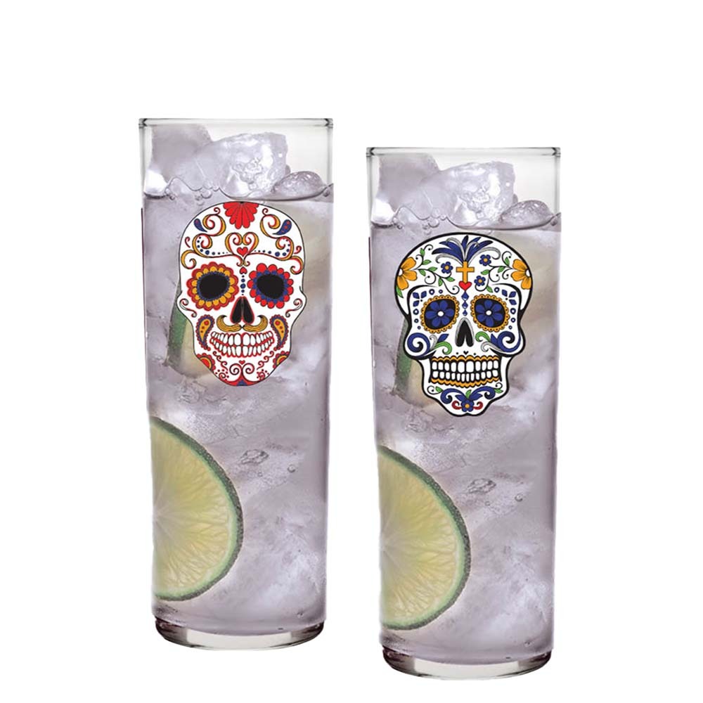 Copo de Cerveja de Vidro Tubo Reto Frases 320ml 2pçs QE em Oferta na Shopee