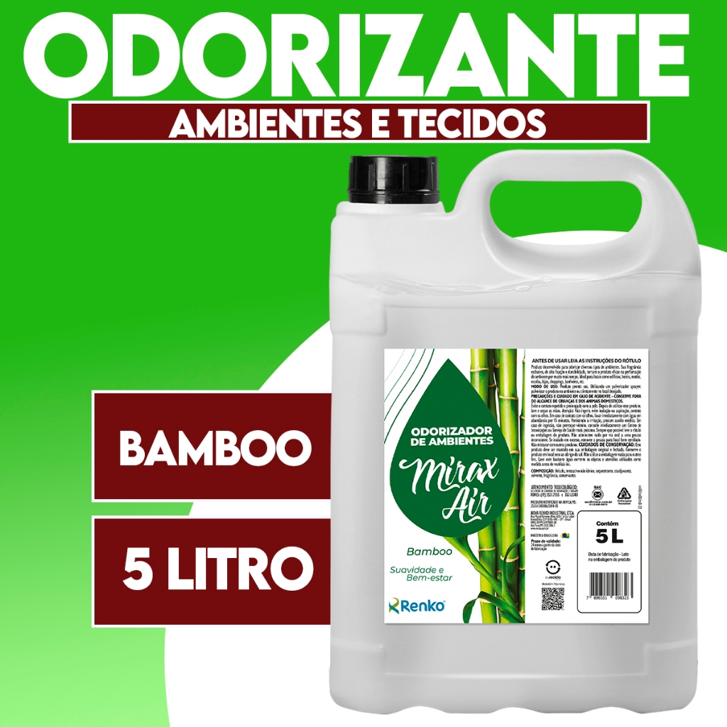 Odorizador de Bamboo Para Ambientes e Tecidos 5L Renko