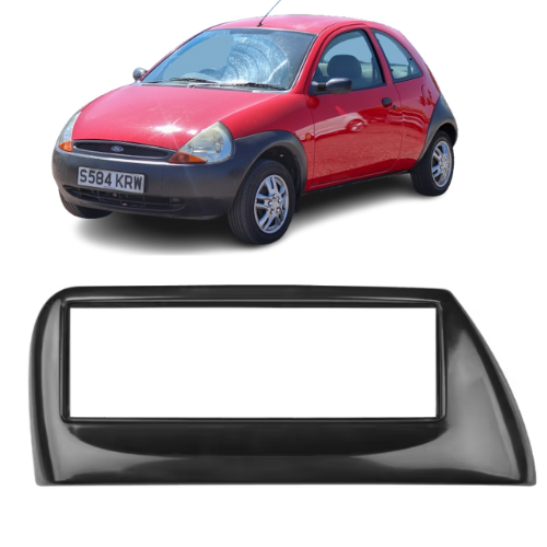 Moldura Painel Contra Frente Para Rádio Sem Furo 1 Din Ford KA 2000 - Preta - Permak COD. 89/L2