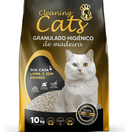 Granulado de Madeira Cleaning Cats 10kg